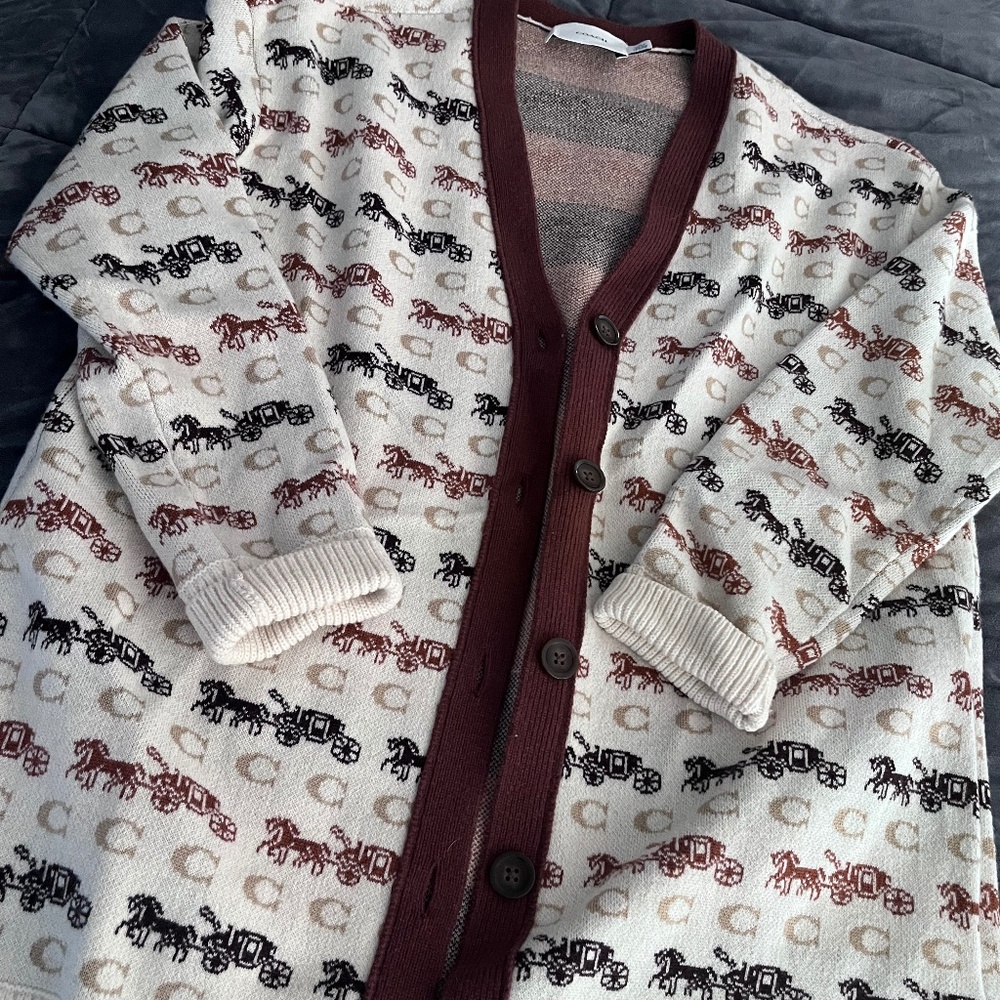 COACH HORSE AND CARRIAGE CARDIGAN